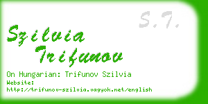 szilvia trifunov business card